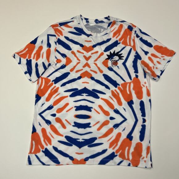 Nike Tee Shirt Mens Size Large Tie Dye Basketball Block Party Dunk Contest Logo - Picture 1 of 13